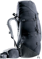 Deuter Women’s Aircontact Lite 45 + 10 SL shoulder straps highlight ergonomic comfort.