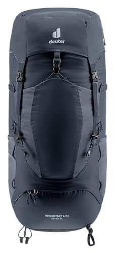 Deuter Women’s Aircontact Lite 45 + 10 SL slim-line fit shown for a snug shoulder profile.