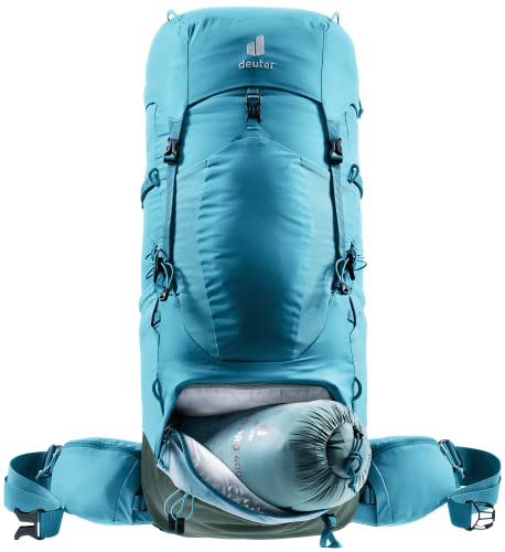 Deuter Aircontact Lite 45-10 trekking pole attachment in action