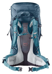 Deuter Women's Futura Air Trek 45-10 back view highlighting ventilated back panel for heat management.
