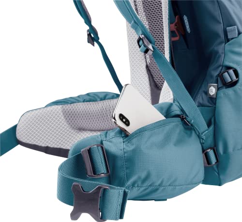 Deuter Women's Futura Air Trek 45-10 load-transfer design keeps weight balanced.