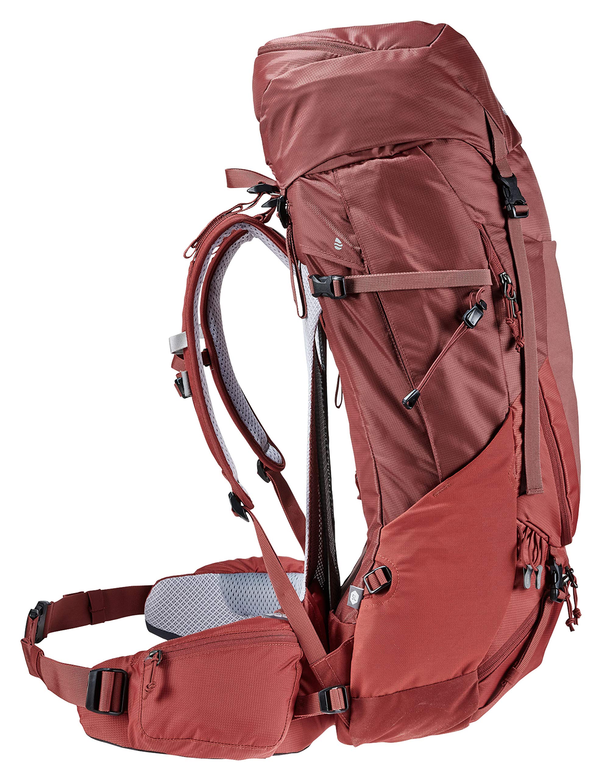Deuter Women's Futura Air Trek 45+10 SL lid compartment for quick access.