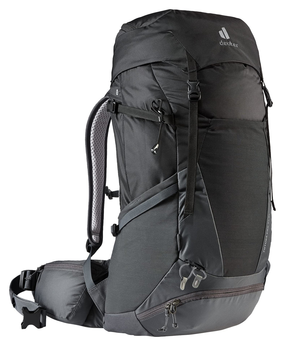 Deuter Women's Futura Pro 34 SL back view highlighting ergonomic female fit for long hikes