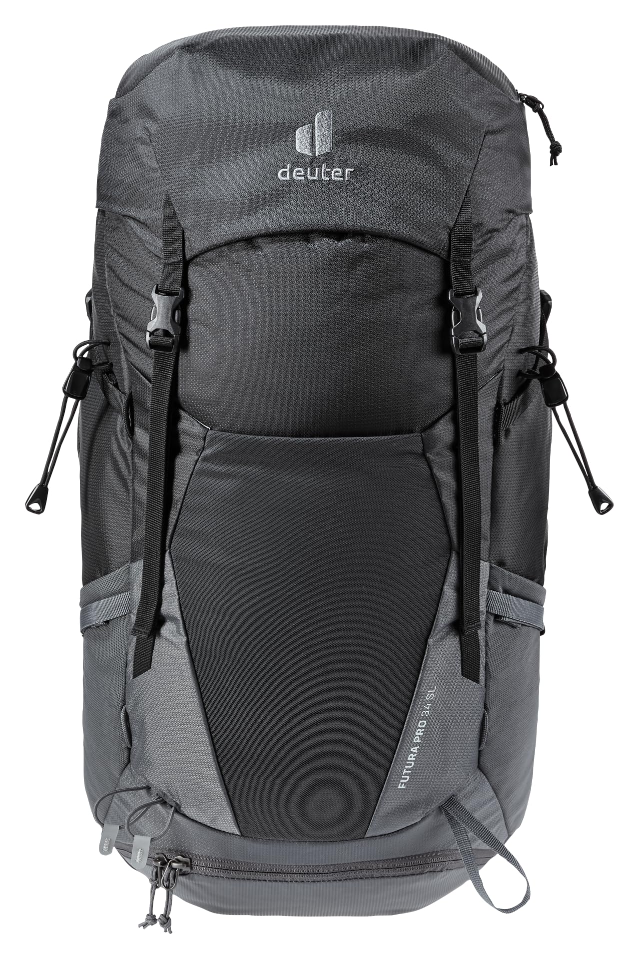 Detachable rain cover on Deuter Futura Pro 34 SL protects gear in rain