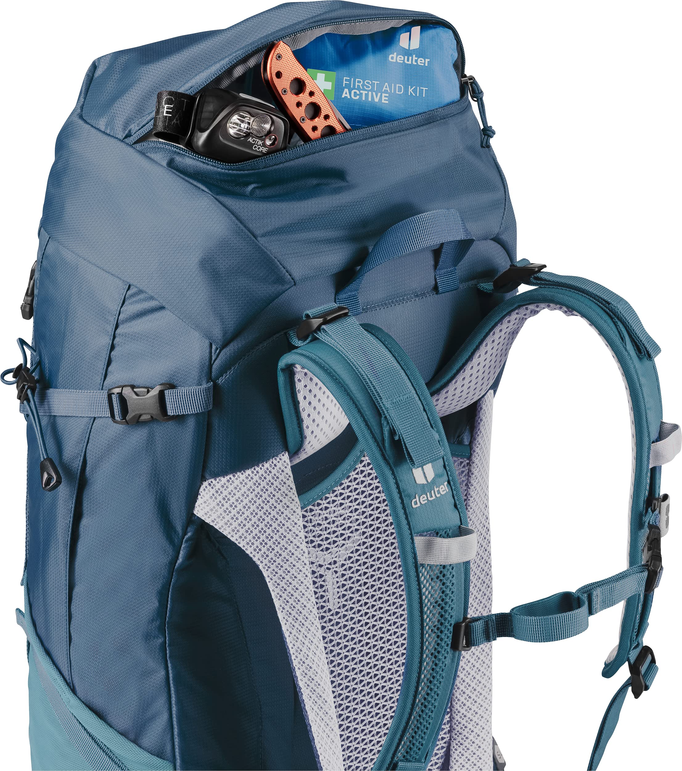 Deuter Women's Futura Pro 38 SL load-transfer with elastic frame improves stability