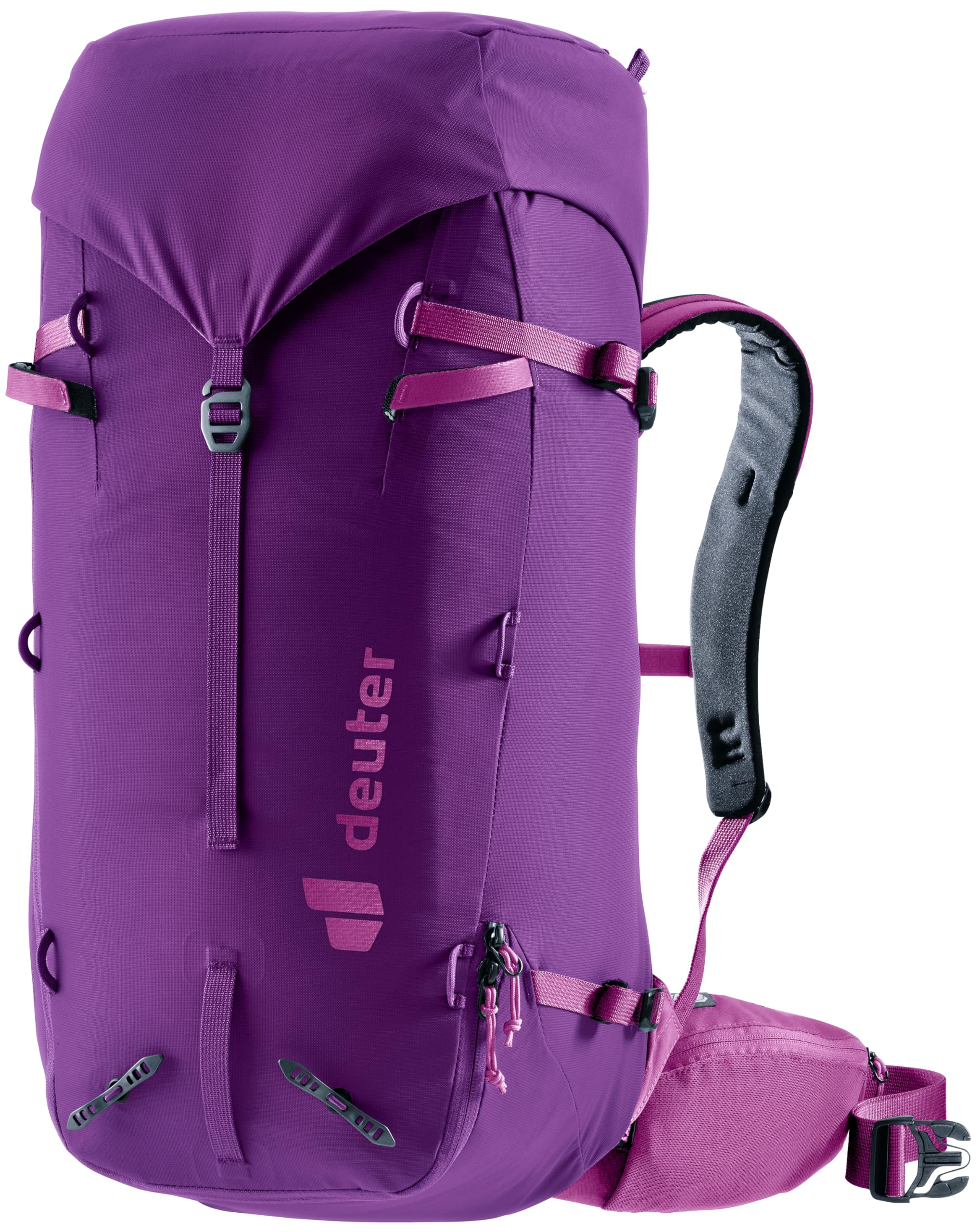 Deuter Guide 32+8L front opening enables quick main-compartment access.