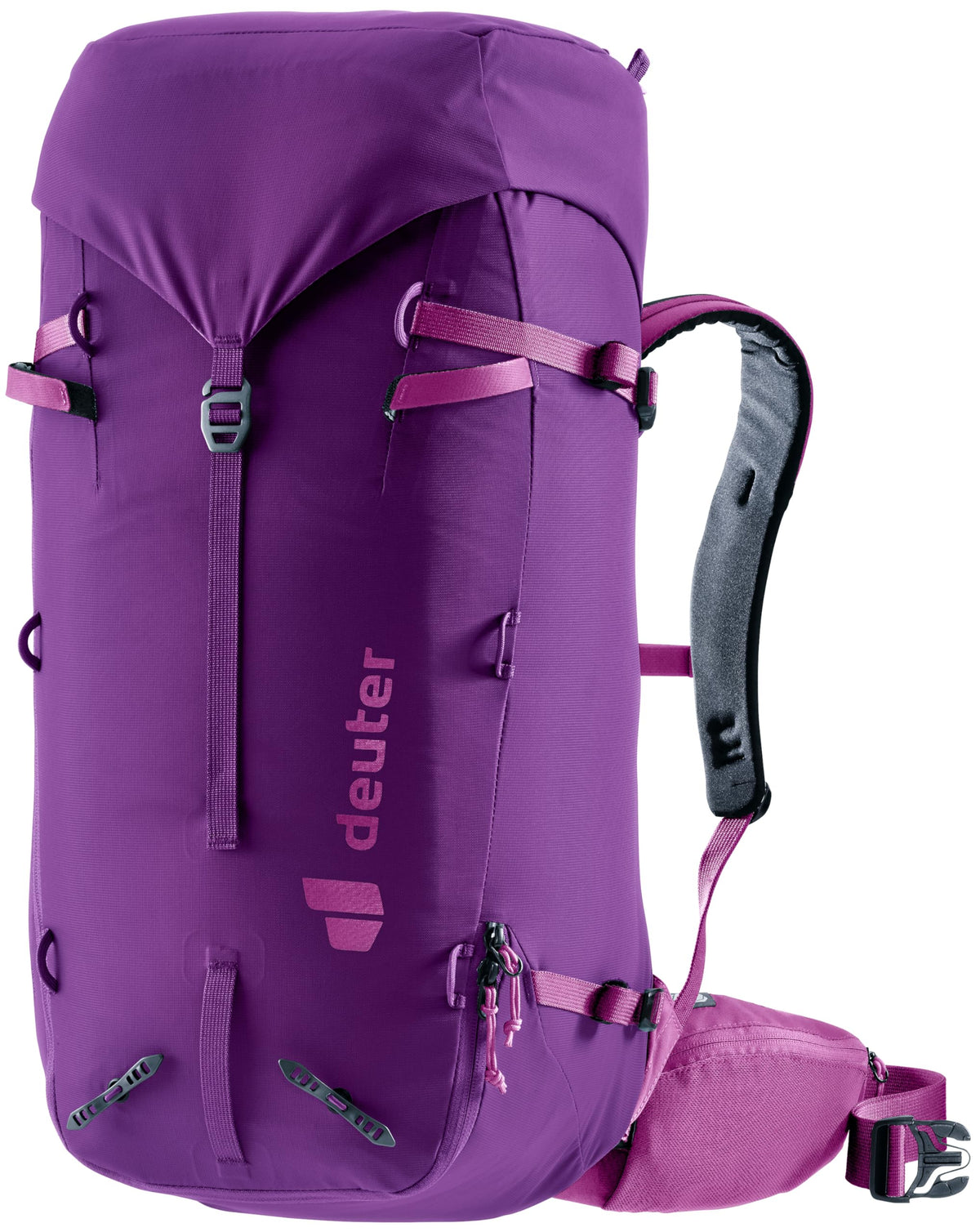 Deuter Guide 32+8L front opening enables quick main-compartment access.