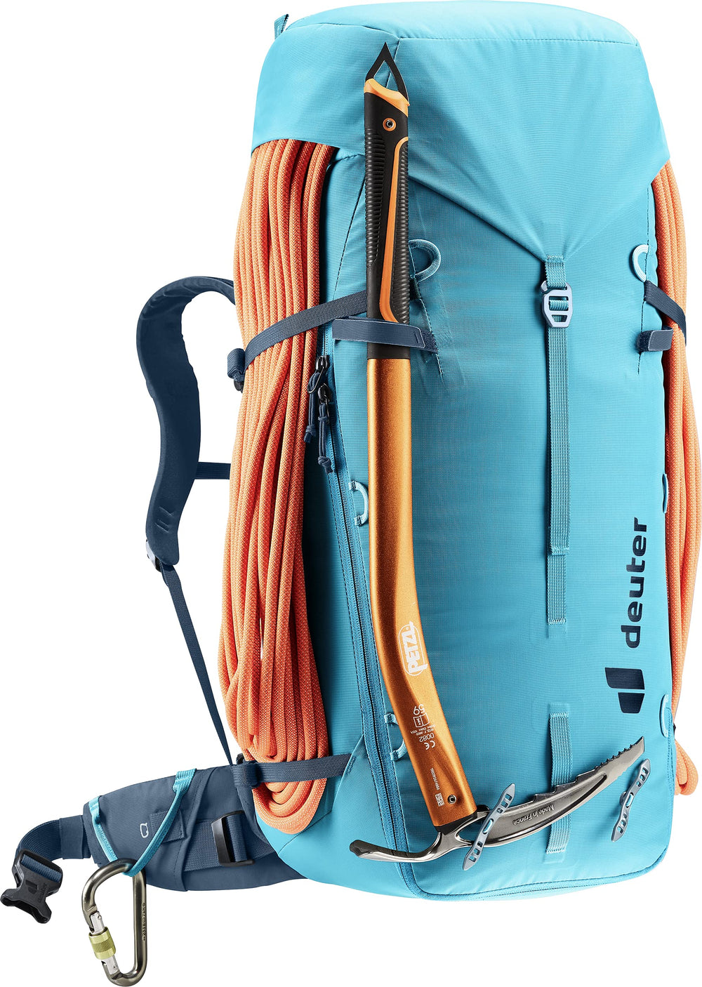 Deuter Guide 42+8 SL, bottom compartment, keeps gear organized and separated.