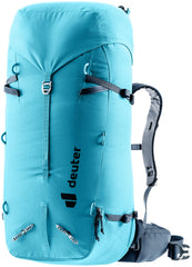 Deuter Guide 42+8 SL, front view, ideal for long alpine ascents with secure load.