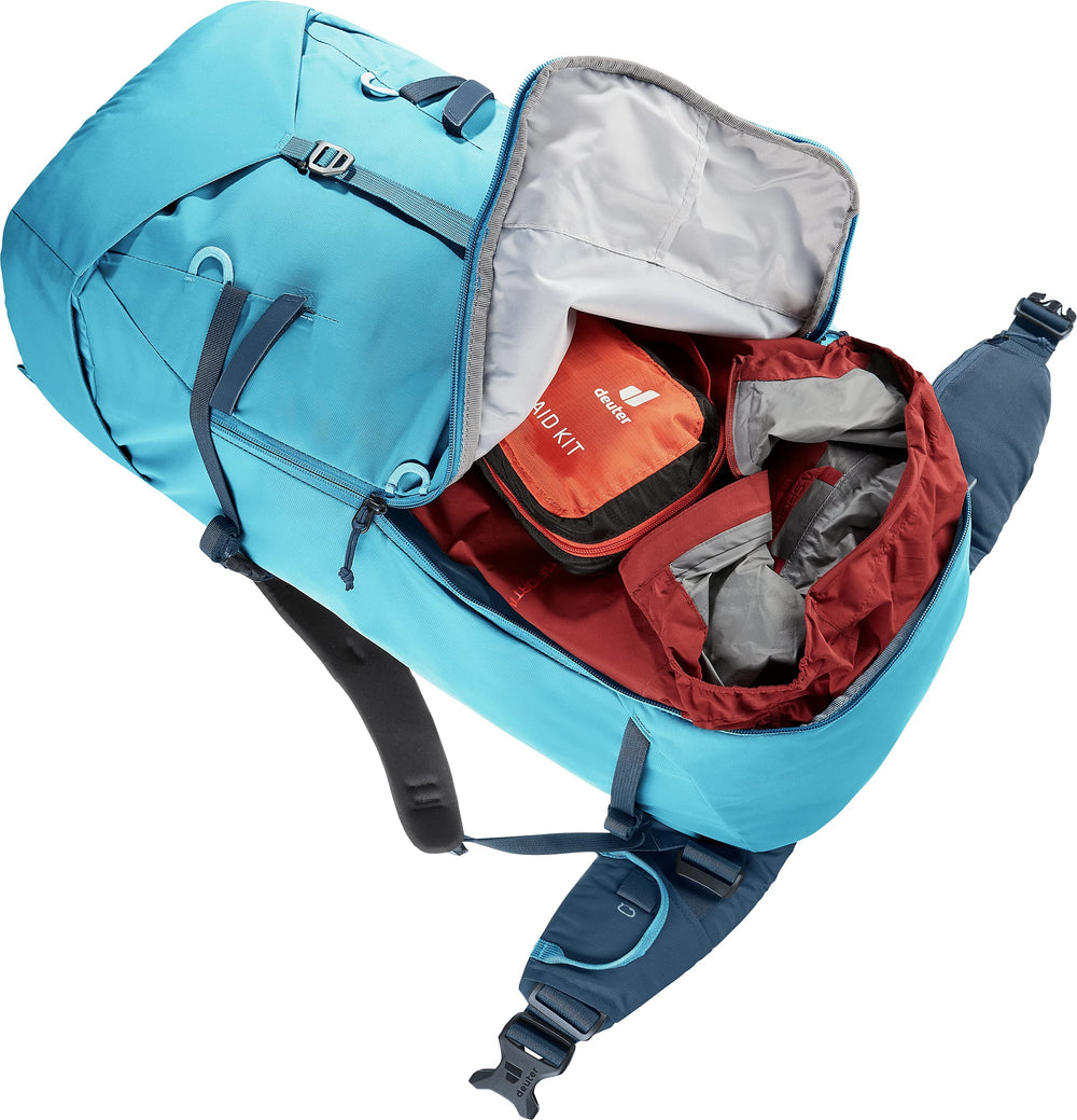 Deuter Guide 42+8 SL, hydration compatibility, stays hydrated on long routes.