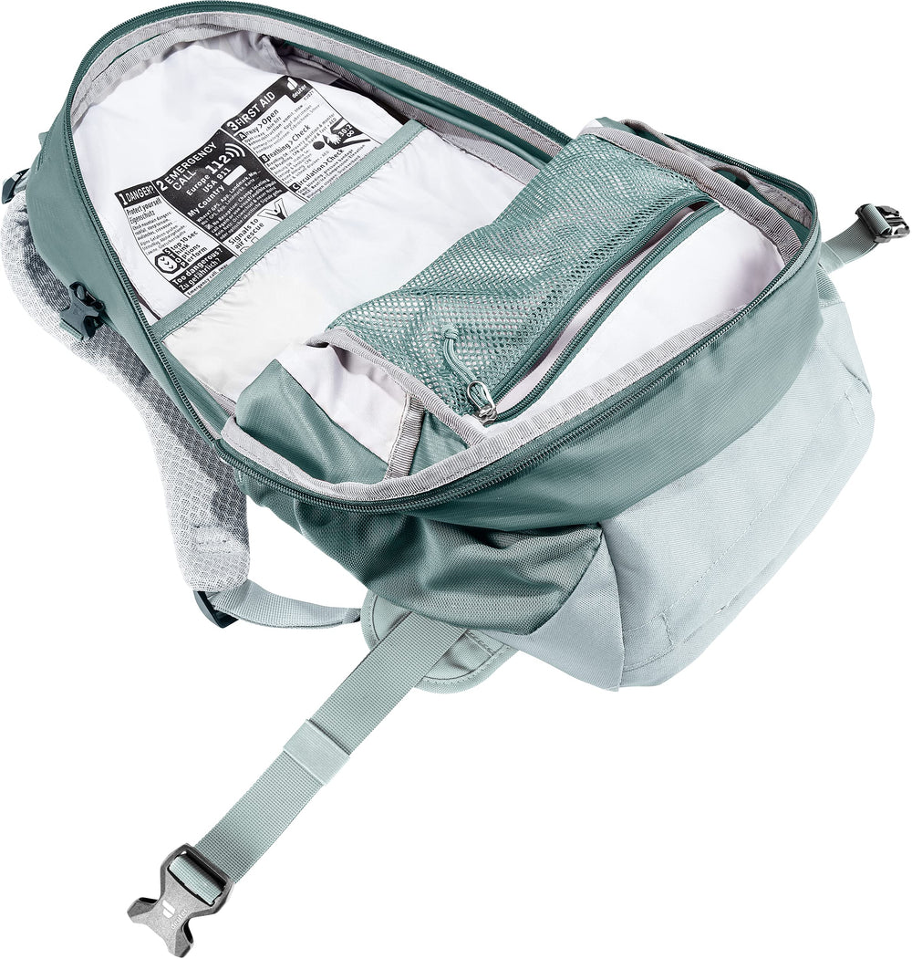 Deuter Women's Trail 23L SL detachable rain cover protects gear.