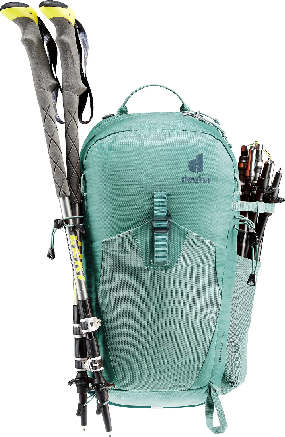 Deuter Women's Trail 23L SL front zip access for quick gear reach.