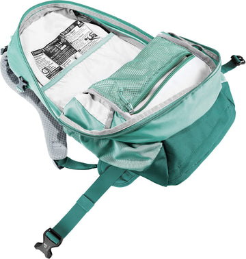 Deuter Women's Trail 23L SL trekking pole holder in use.