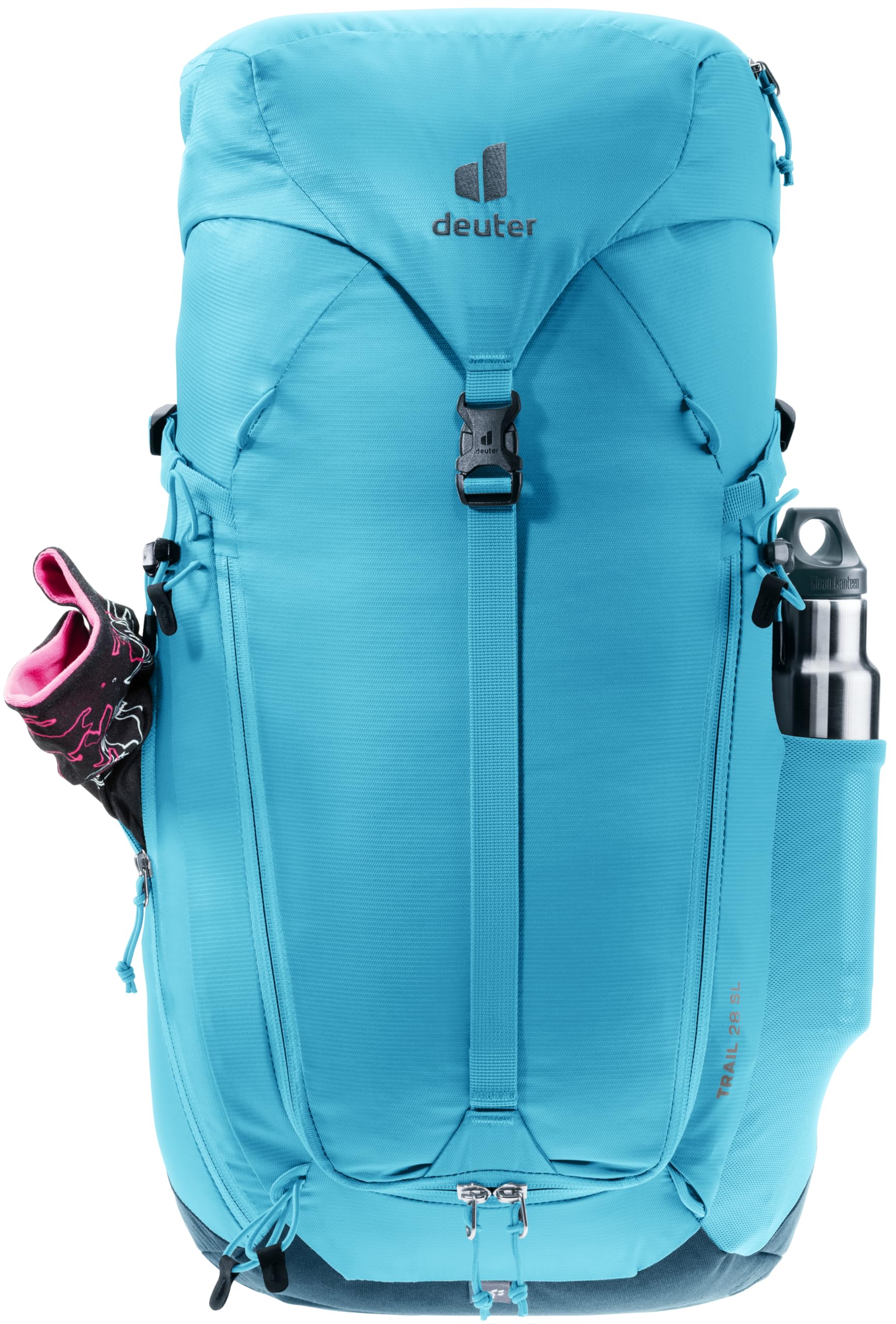 Deuter Women’s Trail 28 SL shoulder-straps with carabiner attachment support ferrata sets.