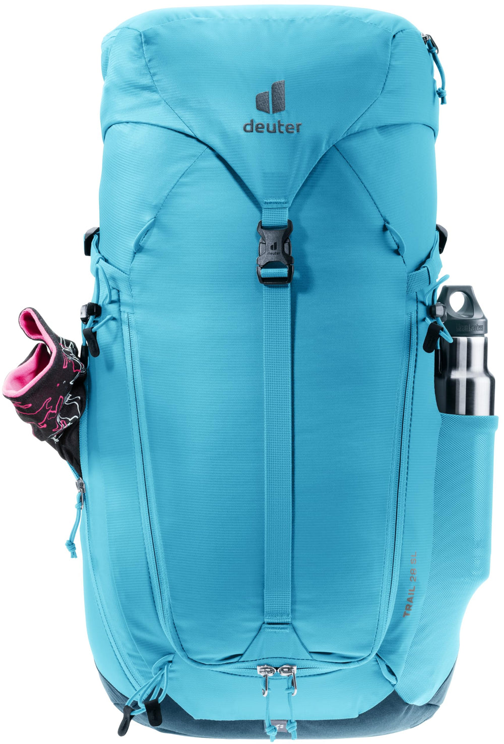 Deuter Women’s Trail 28 SL shoulder-straps with carabiner attachment support ferrata sets.