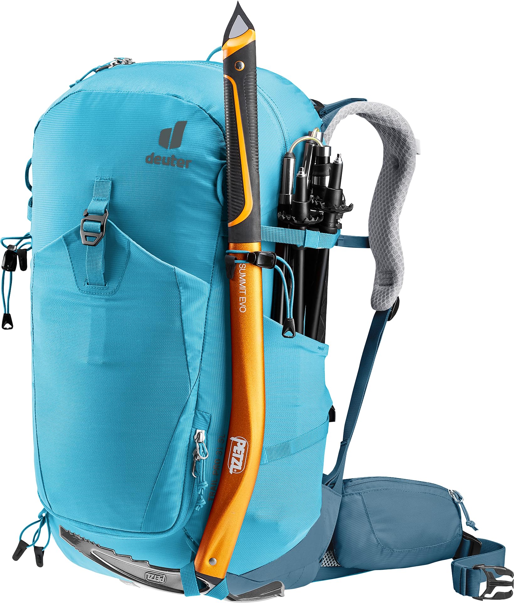 Deuter Trail Pro 31 SL Delrin U-frame for even weight distribution.