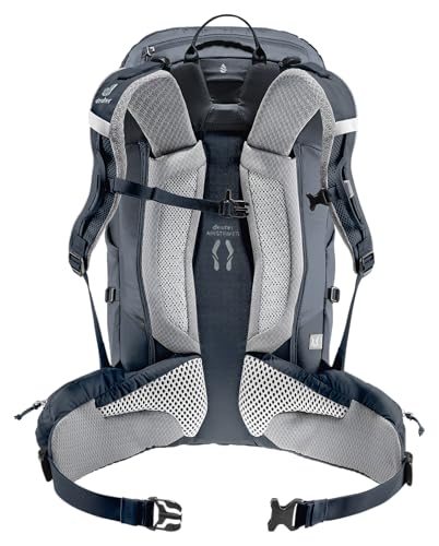 Deuter Trail Pro 31 SL carabiner attachments keep via ferrata gear within reach.