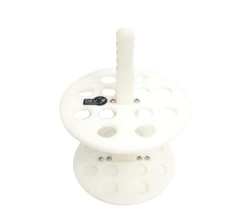 Dev Fishing rod rack mounted on a boat for quick access.