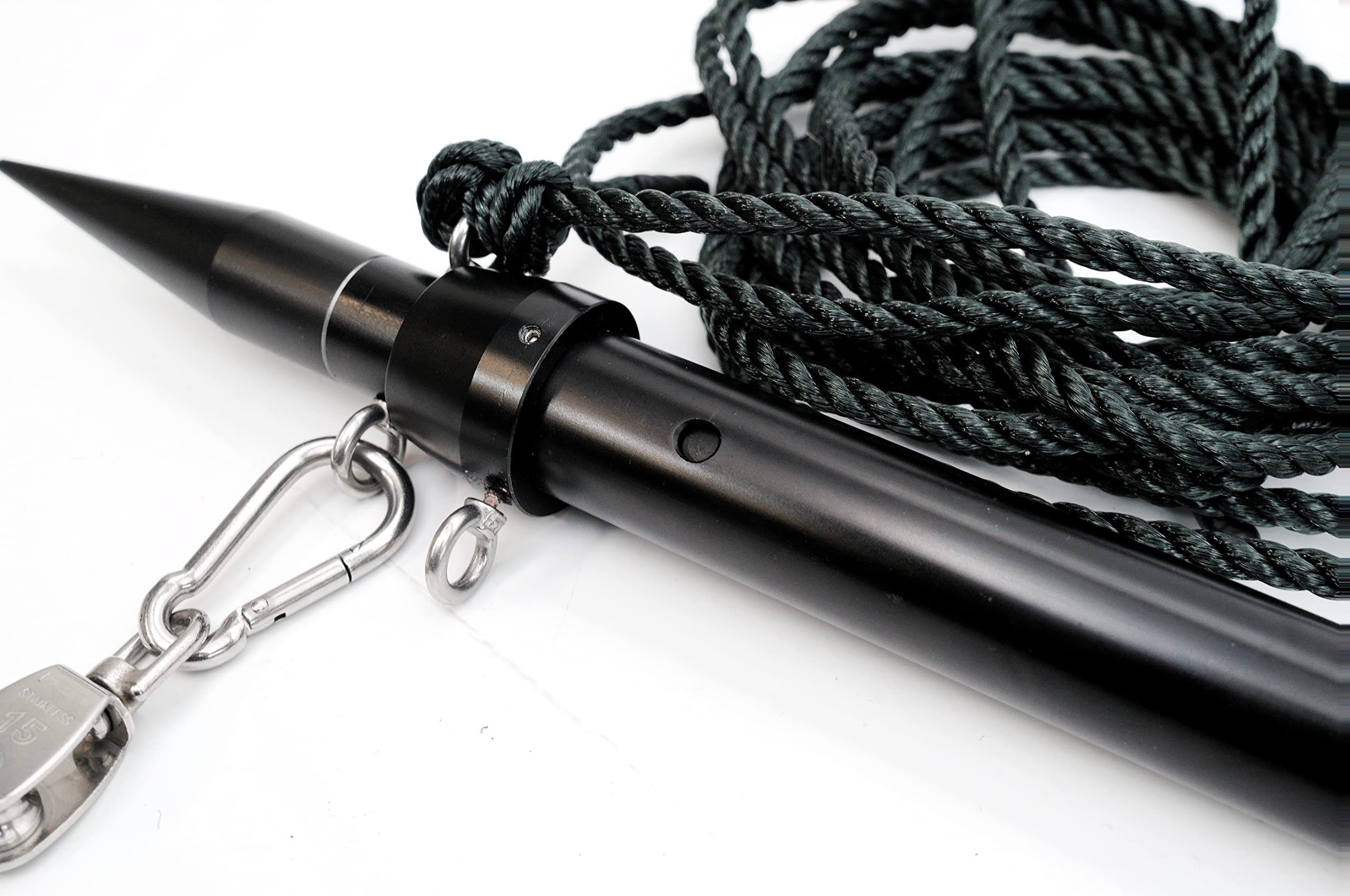 Dev Fishing teaser rod outrigger dredge pole packaged for ready-to-use transport.