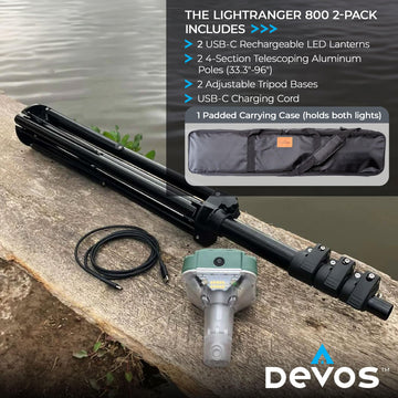 Devos LightRanger padded case packaging contents show a 2 pack kit