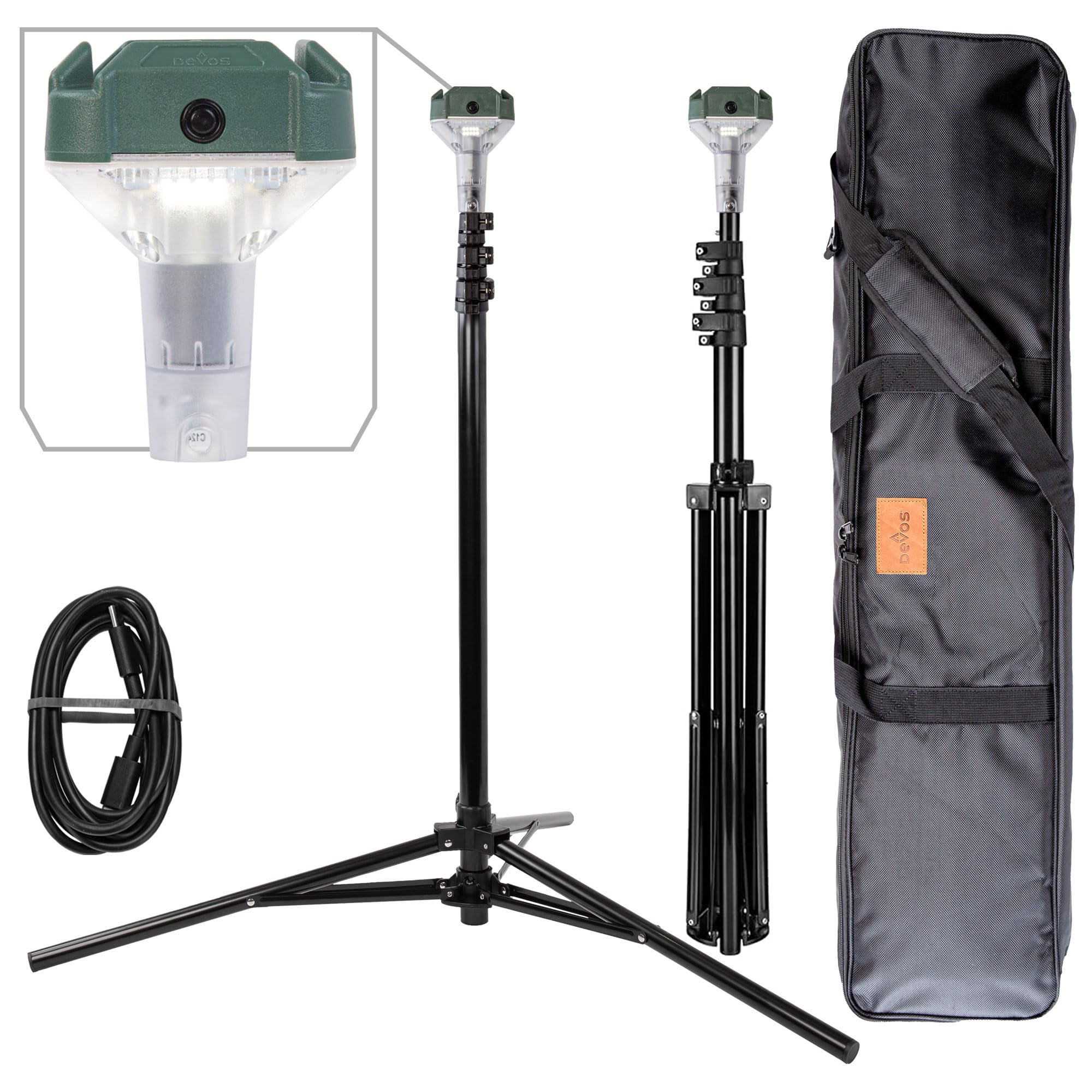 Devos LightRanger 800-lumen lantern in use provides broad campsite illumination