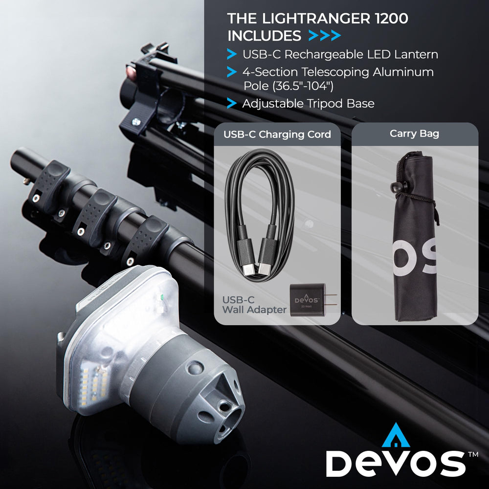 Devos LightRanger long battery life up to 80 hours on low