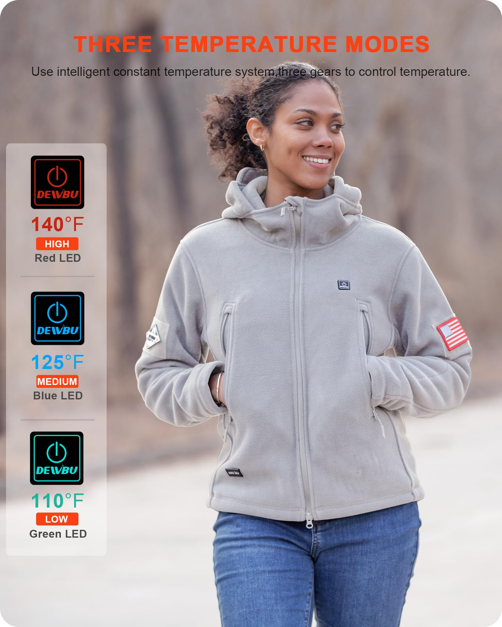 DEWBU 3D windproof hood shields face in gusty conditions