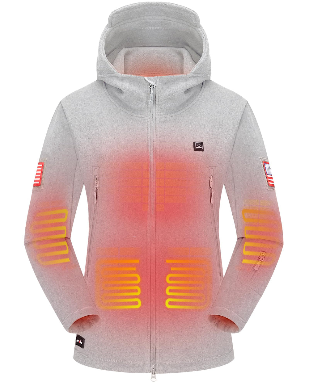 DEWBU heated jacket front view delivers core warmth for cold commutes