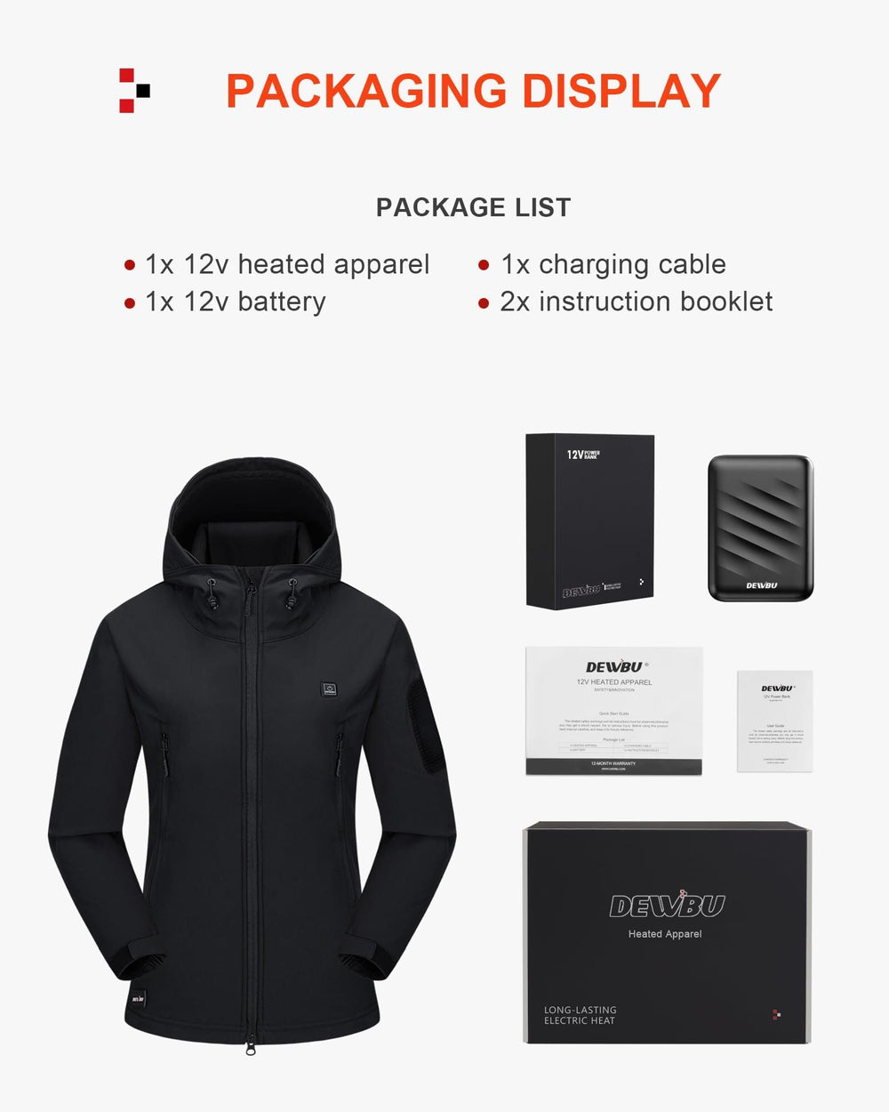 DEWBU heated jacket in use during winter outdoor activity demonstrates versatile warmth.