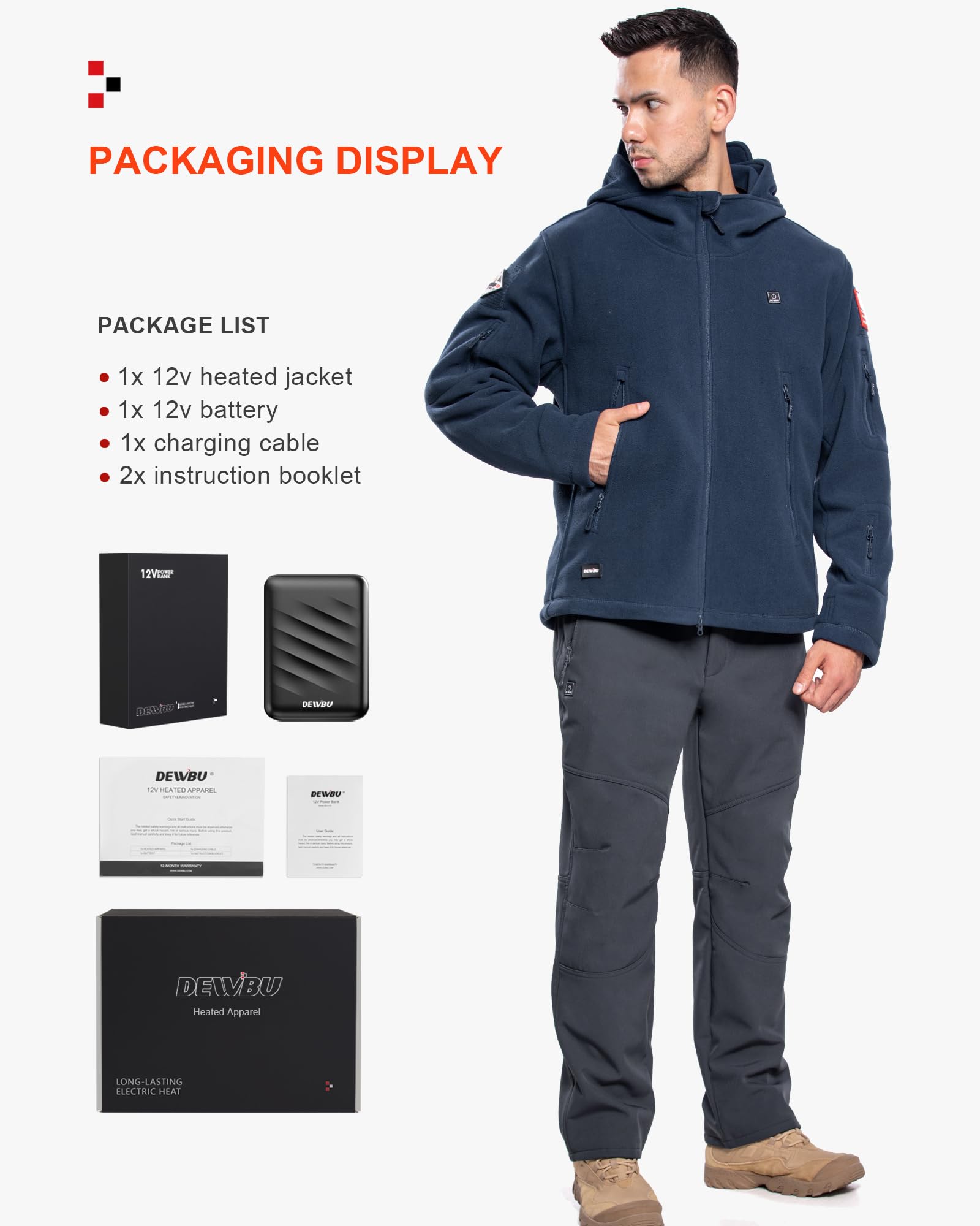 DEWBU jacket pockets layout keeps hands warm and essentials secure