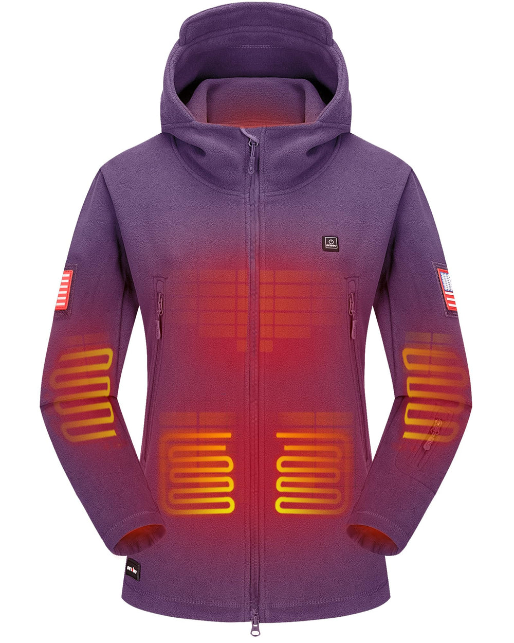 DEWBU heated jacket front view delivers core warmth for commuting