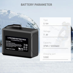 DFTIM 2pack battery side view — slim profile for easy wear
