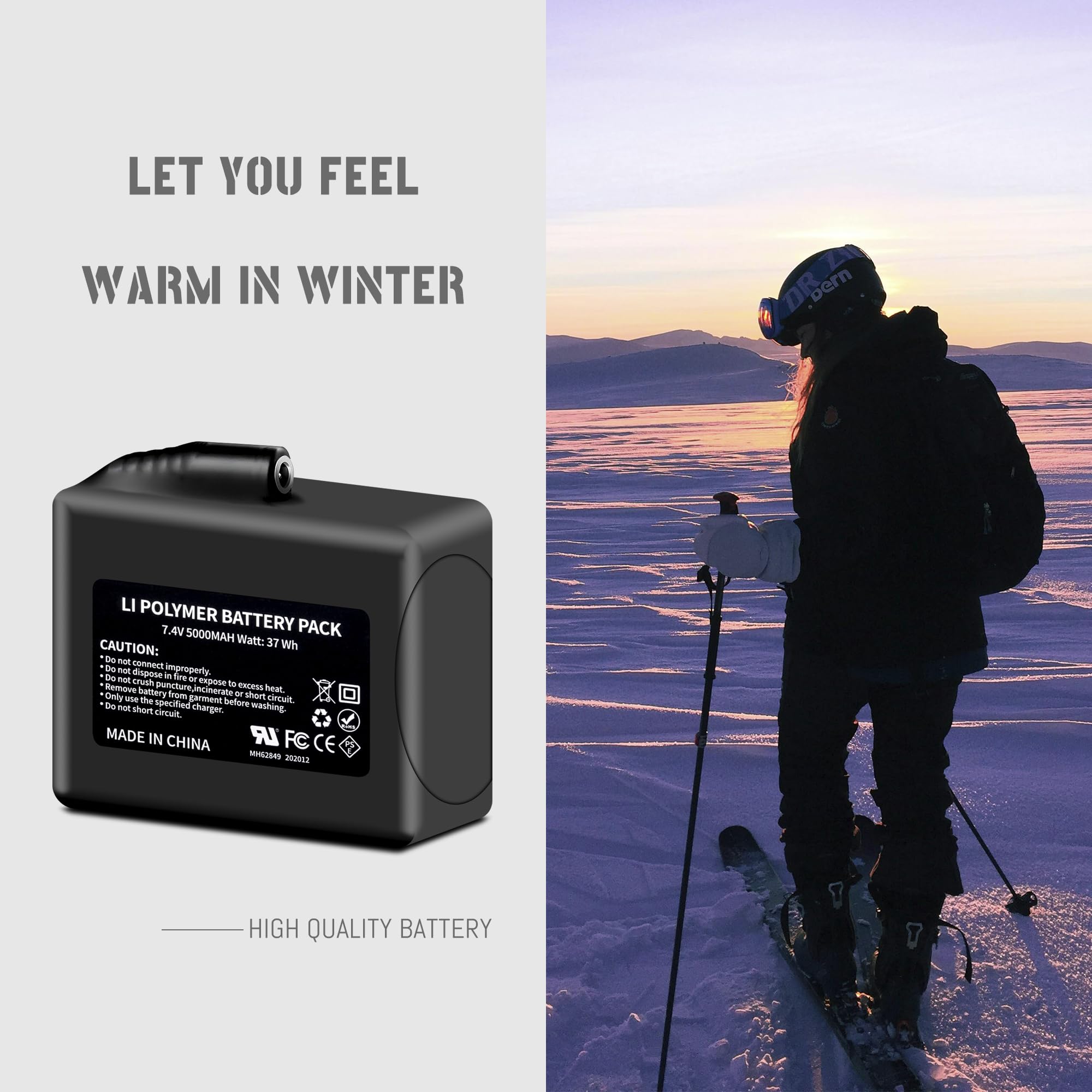 DFTIM aluminum casing battery closeup — durable build and smart IC protection