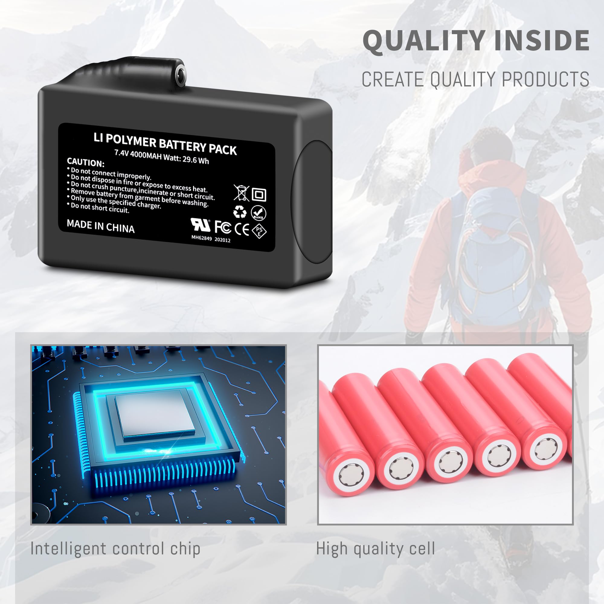 DFTIM charger with 8.4V output for optimal charging