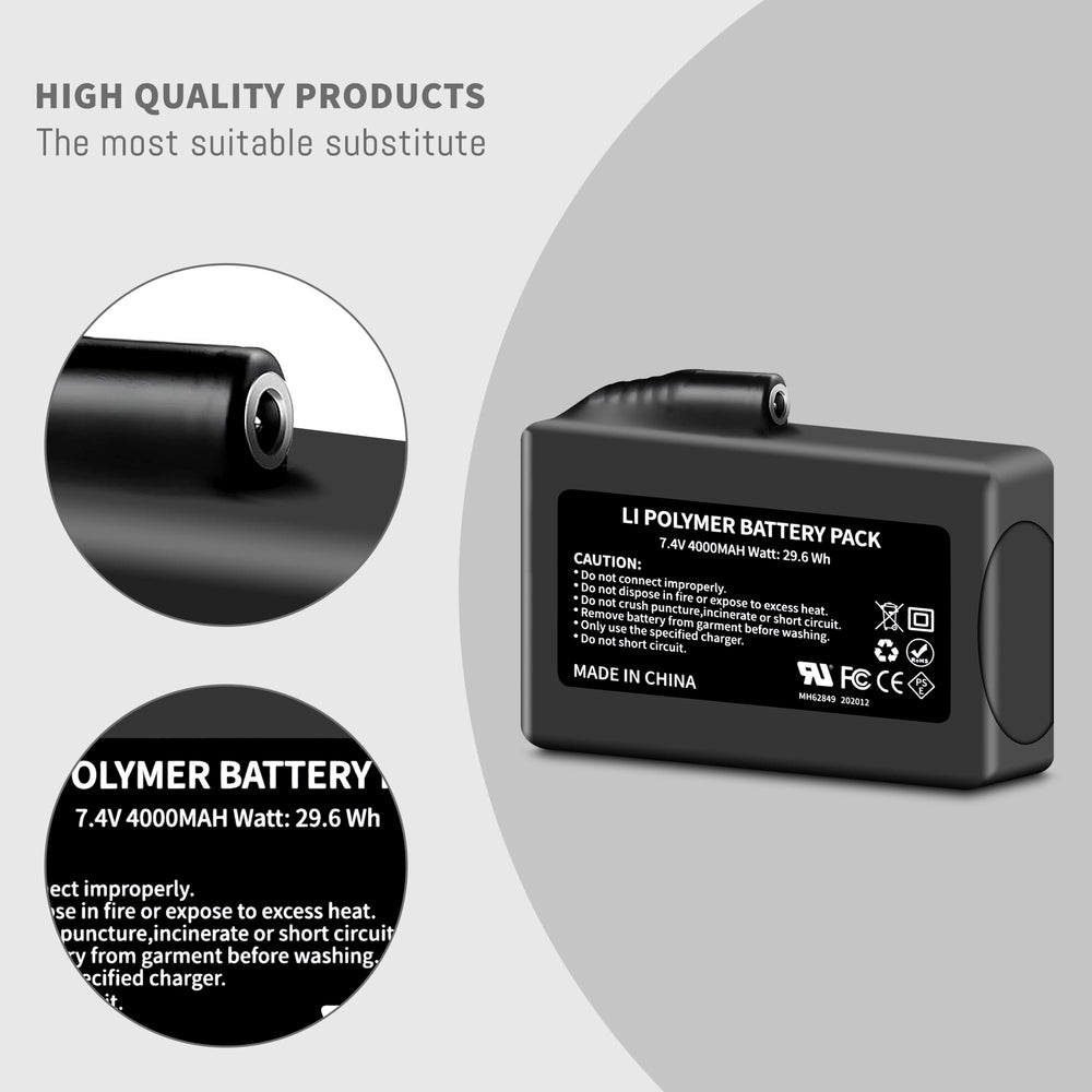 DFTIM battery compatible with heated gloves and winter garments