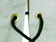 Dial evaporative cooler cover closeup shows durable grommets and tie-down for secure setup.