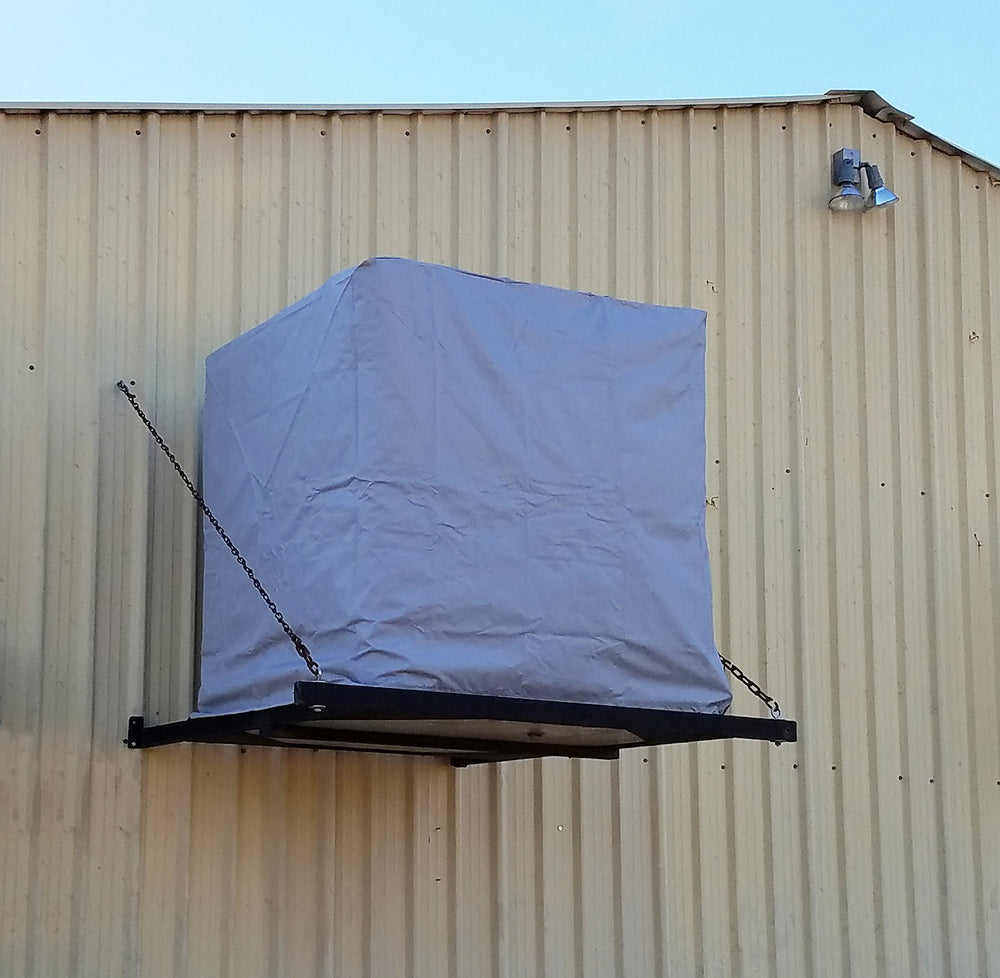 Dial evaporative cooler cover shields from weather, helping keep the unit ready.