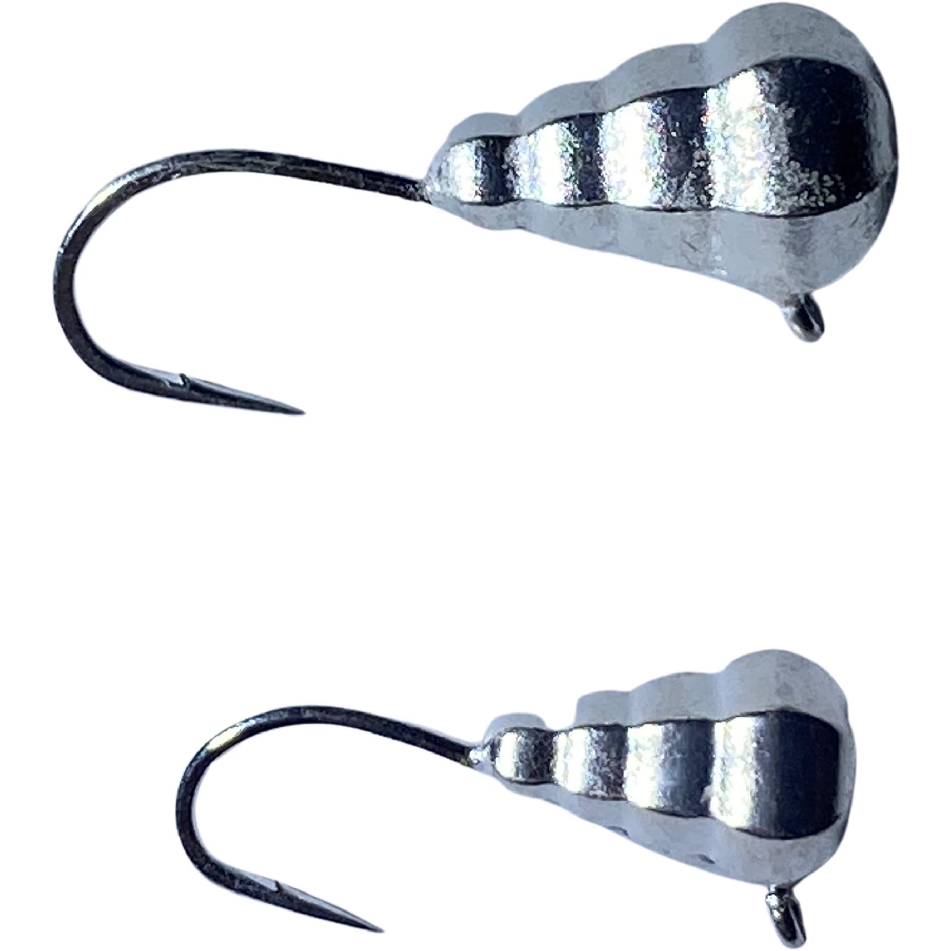 Silver 5mm diamond ball ice jig with #12 hook