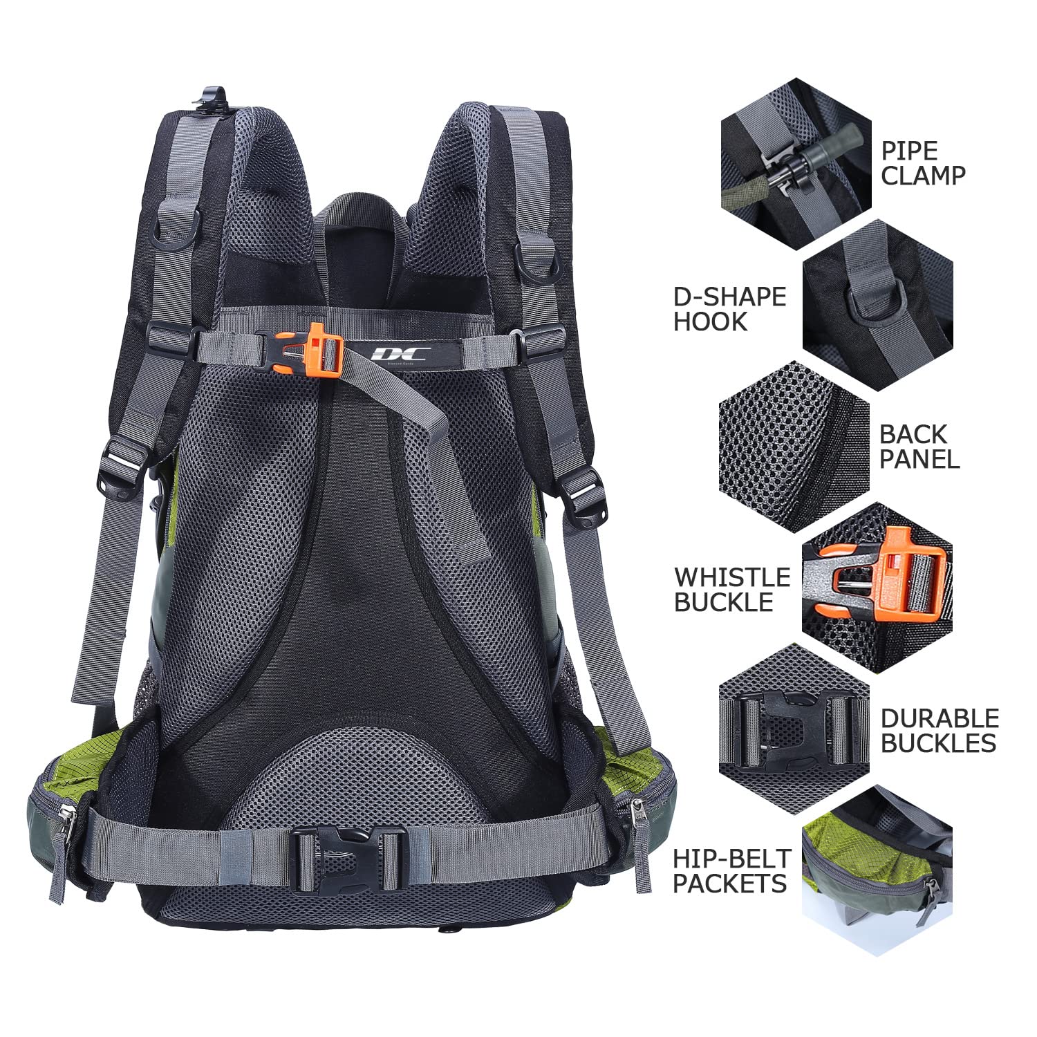 Diamond Candy waterproof hiking backpack laptop compartment fits up to 16-inch laptops for on-the-go work