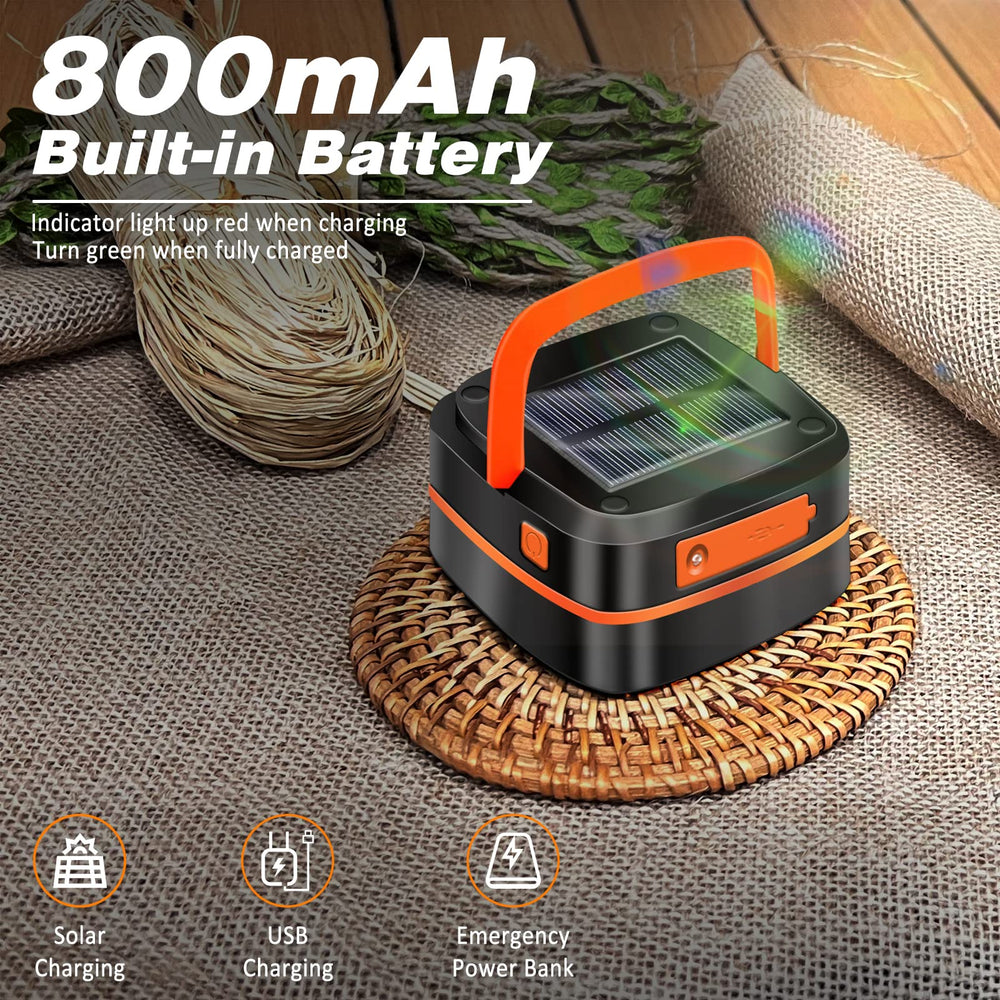 DIBMS 2-pack folding solar lantern collapsed mode used as compact flashlight