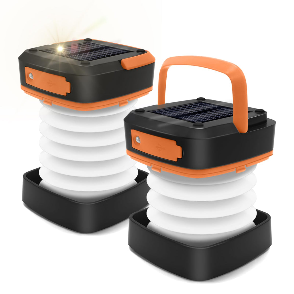 DIBMS 2-pack folding solar lantern expanded mode for wide-area camping light