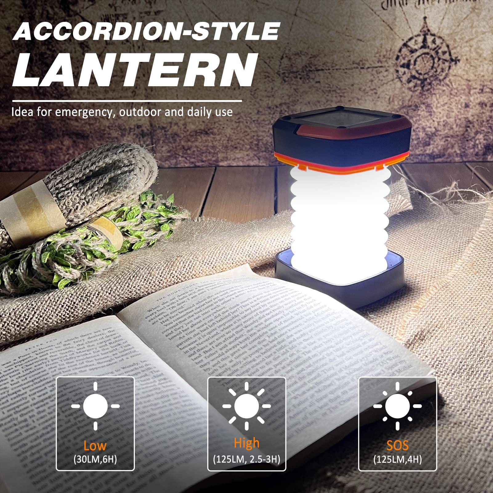 DIBMS USB-rechargeable lantern charging via USB for on-the-go power