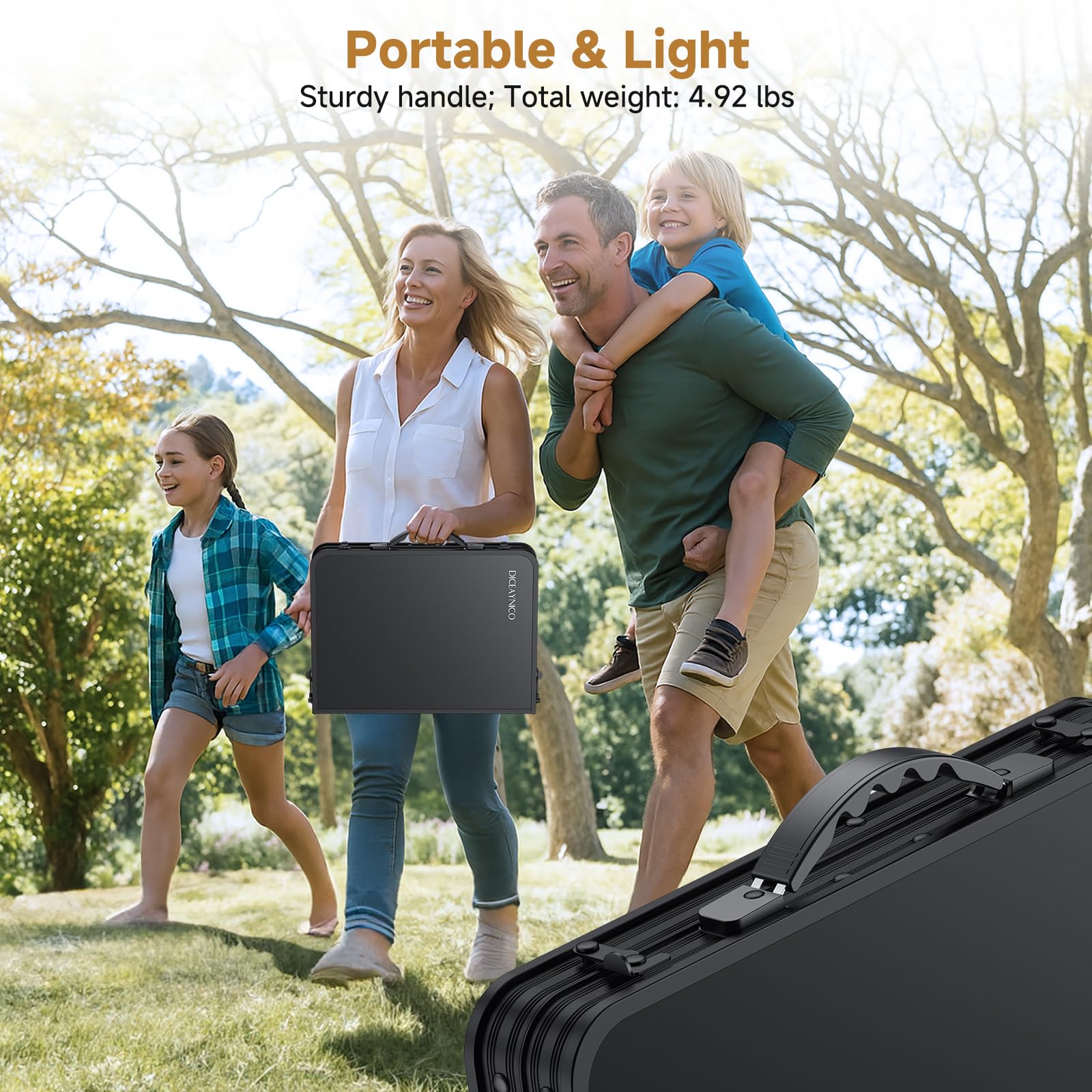Diceaynico compact size fits in car trunk for camping trips