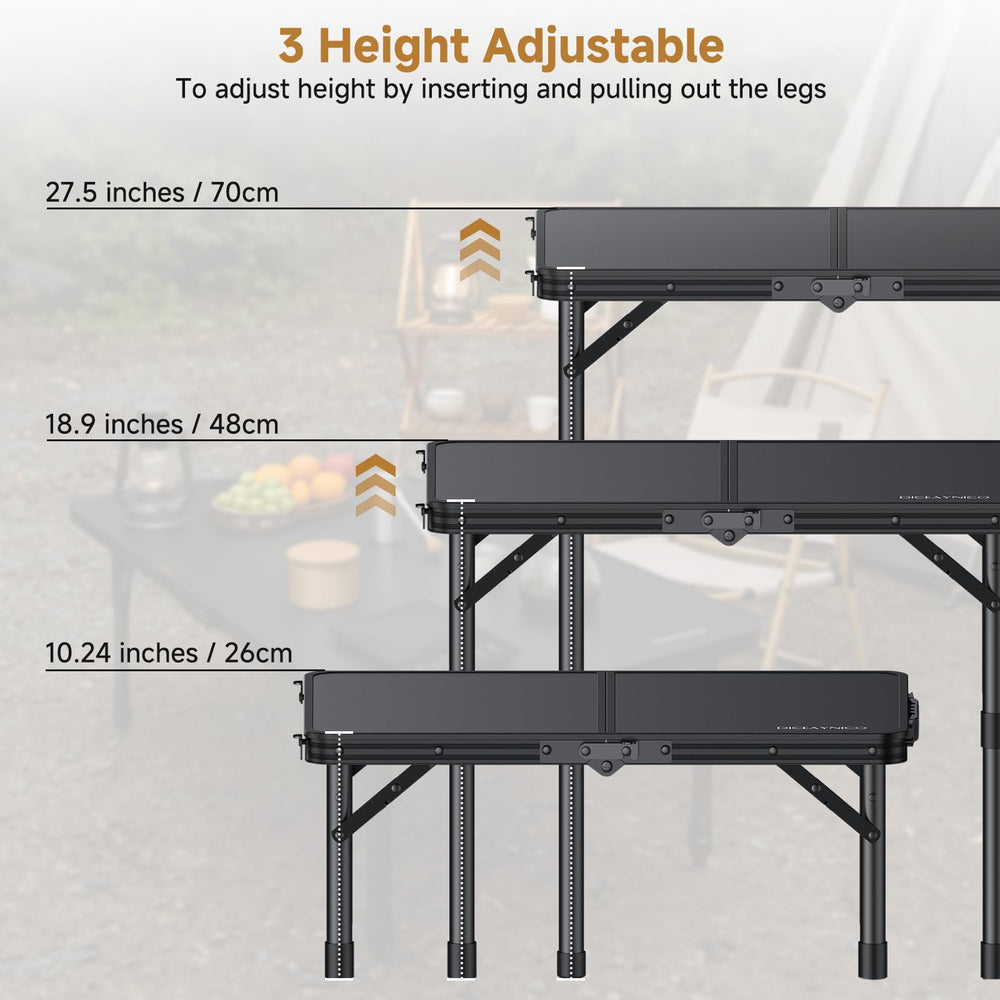 Diceaynico folding table carrying handle for portable setup