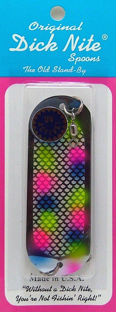 Dick Nite 4010 Dodger Clown UV dodger boosts visibility for night fishing