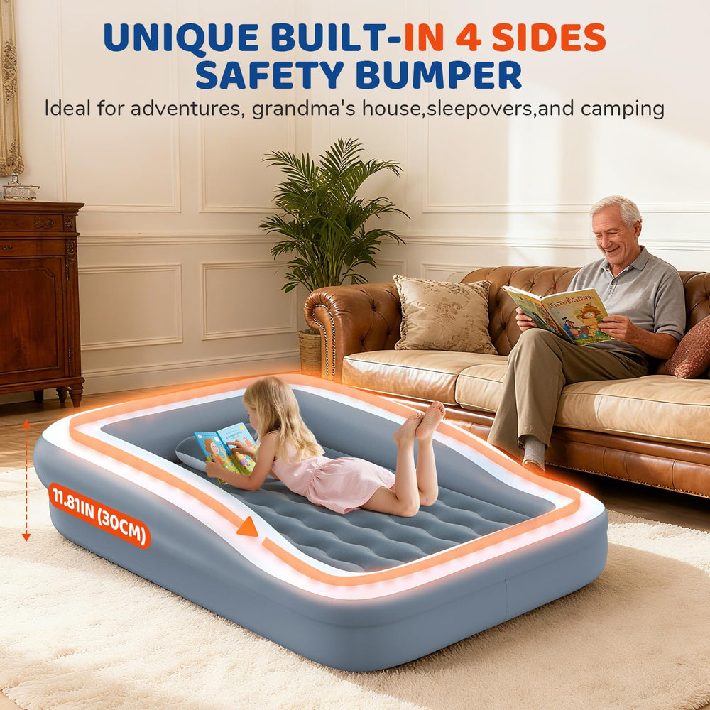 DICOLIN bed uses puncture-resistant PVC for durable outdoor and indoor use.