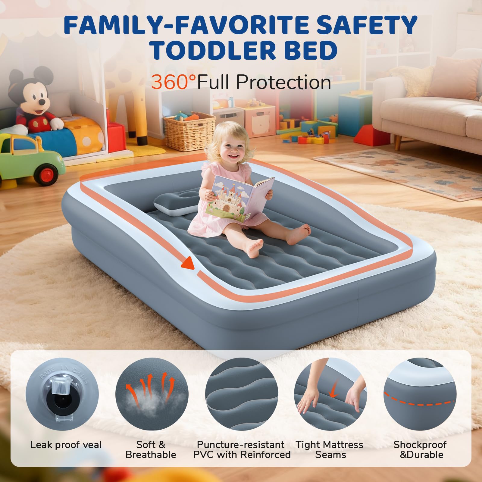 DICOLIN supports up to 300 lbs, suitable for kids and growing families.