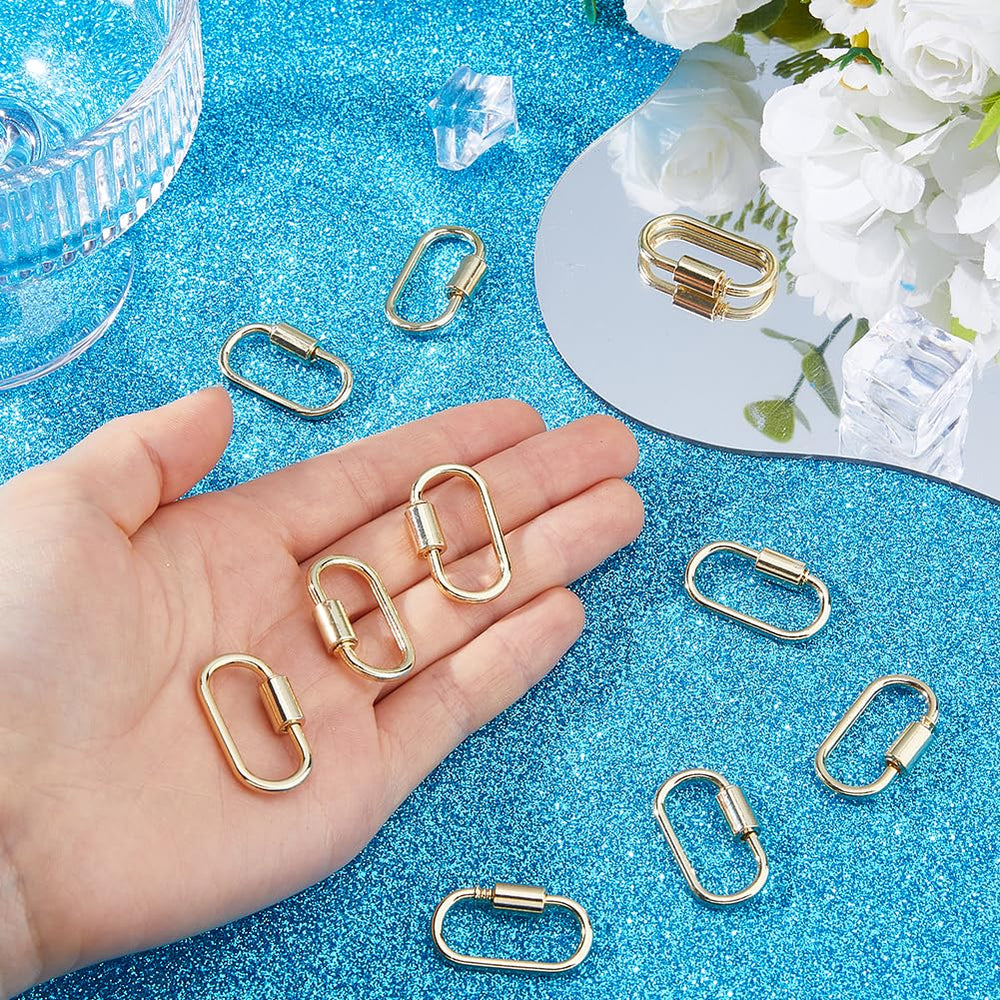 DICOSMETIC gold-finish carabiner detail shows premium look and sturdy construction