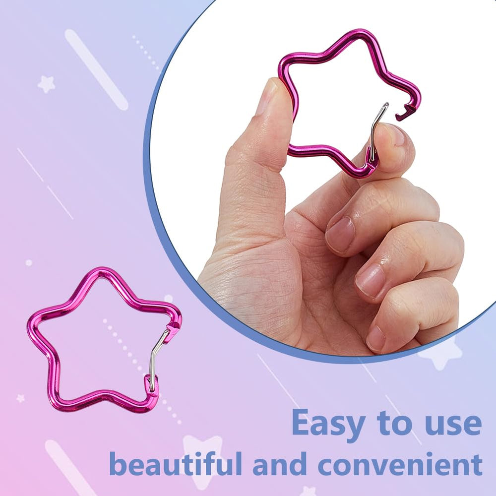 DICOSMETIC star carabiner clip spring clasp for smooth opening and secure hold