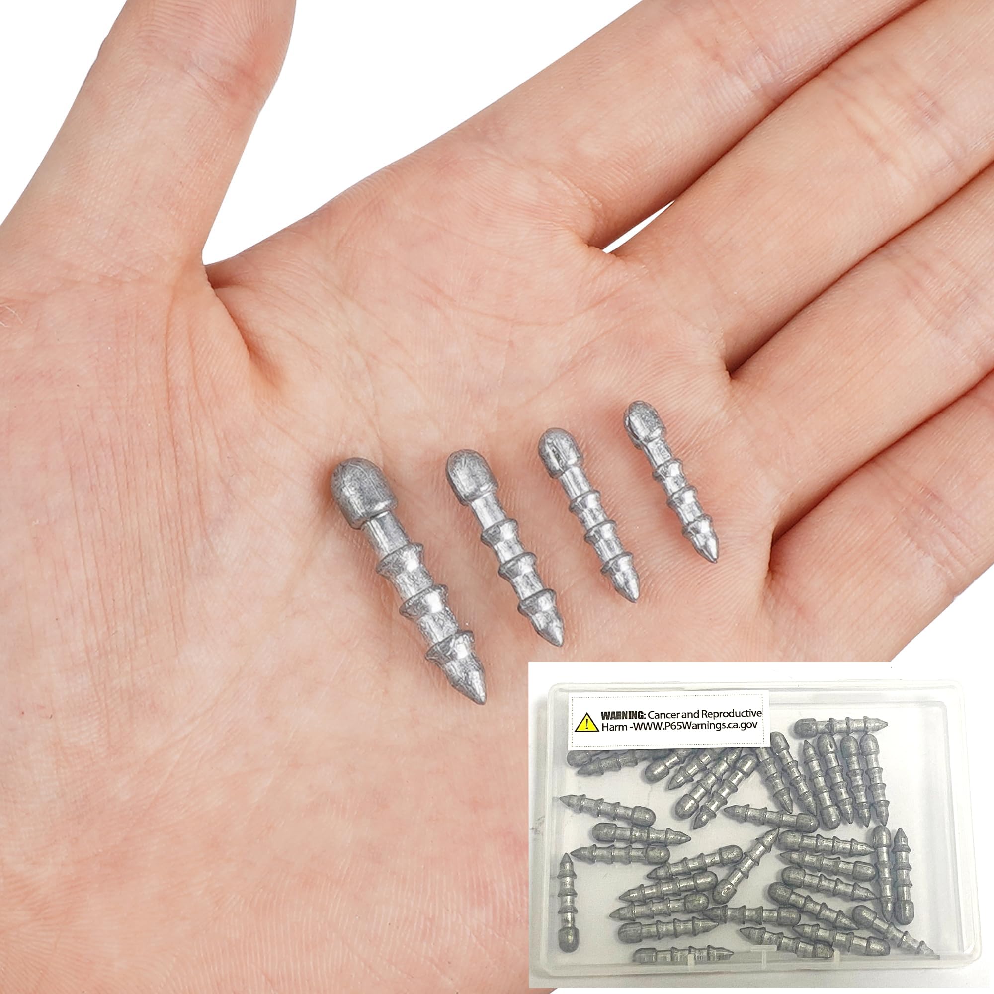 Die-cast lead nail sinker with smooth surface